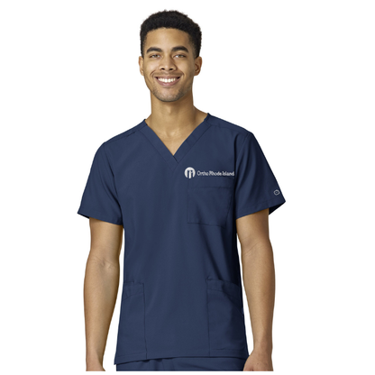 Unisex #6855 W123 4-Pocket Utility Top w/ Ortho RI logo