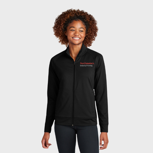 Women's Northeastern Faculty Sport Tek Smooth Fleece Full Zip