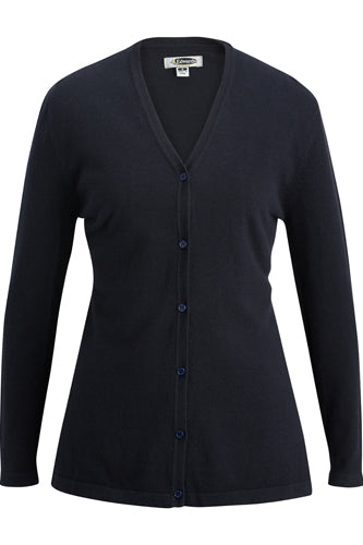 WOMEN'S JERSEY KNIT COTTON CARDIGAN WITH DPW LOGO