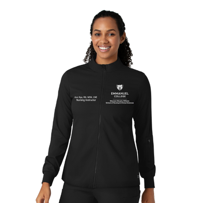 Emmanuel College Women's Faculty Boundless Scrub Jacket