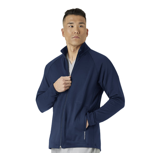 Men’s Navy Fleece Full Zip Warm Up Jacket