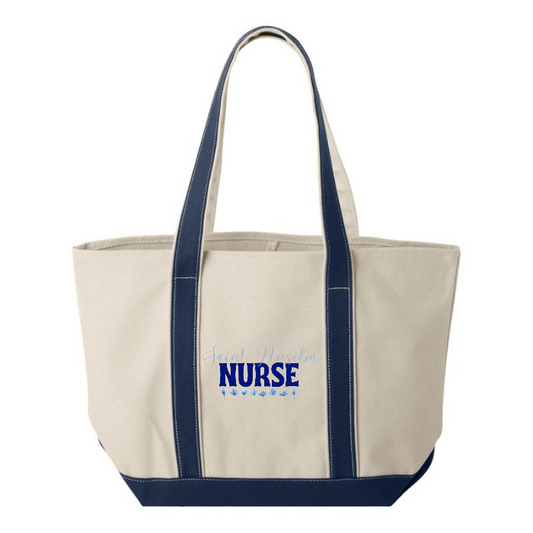 Canvas Tote Bag w/ Choice of Saint Anselm logo