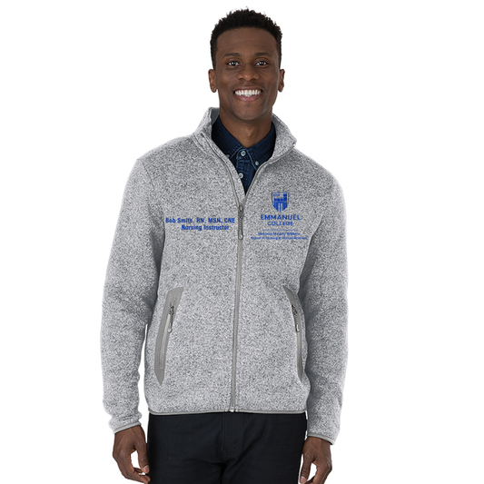 Emmanuel College Men's Heathered Faculty Fleece Jacket