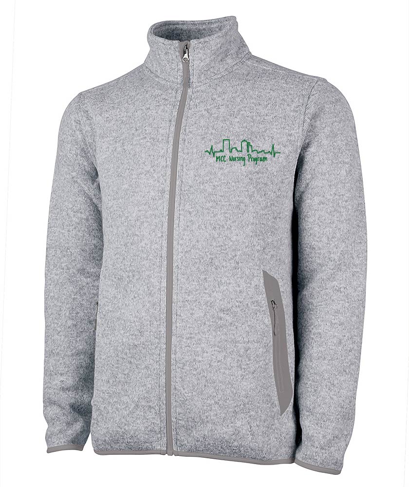 MEN'S HEATHERED FLEECE JACKET W/ MCC NURSING LOGO OPTIONS