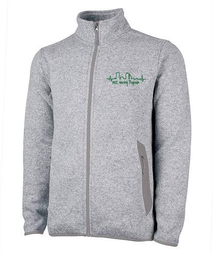 MEN'S HEATHERED FLEECE JACKET W/ MCC NURSING LOGO OPTIONS