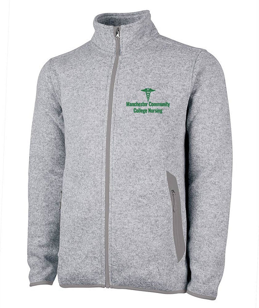 MEN'S HEATHERED FLEECE JACKET W/ MCC NURSING LOGO OPTIONS