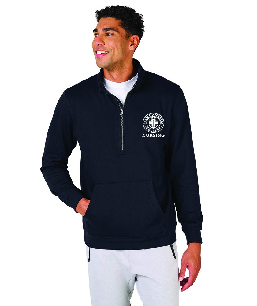 Men's Willow 1/2 Zip Sweatshirt w/choice of Saint Anselm Logo