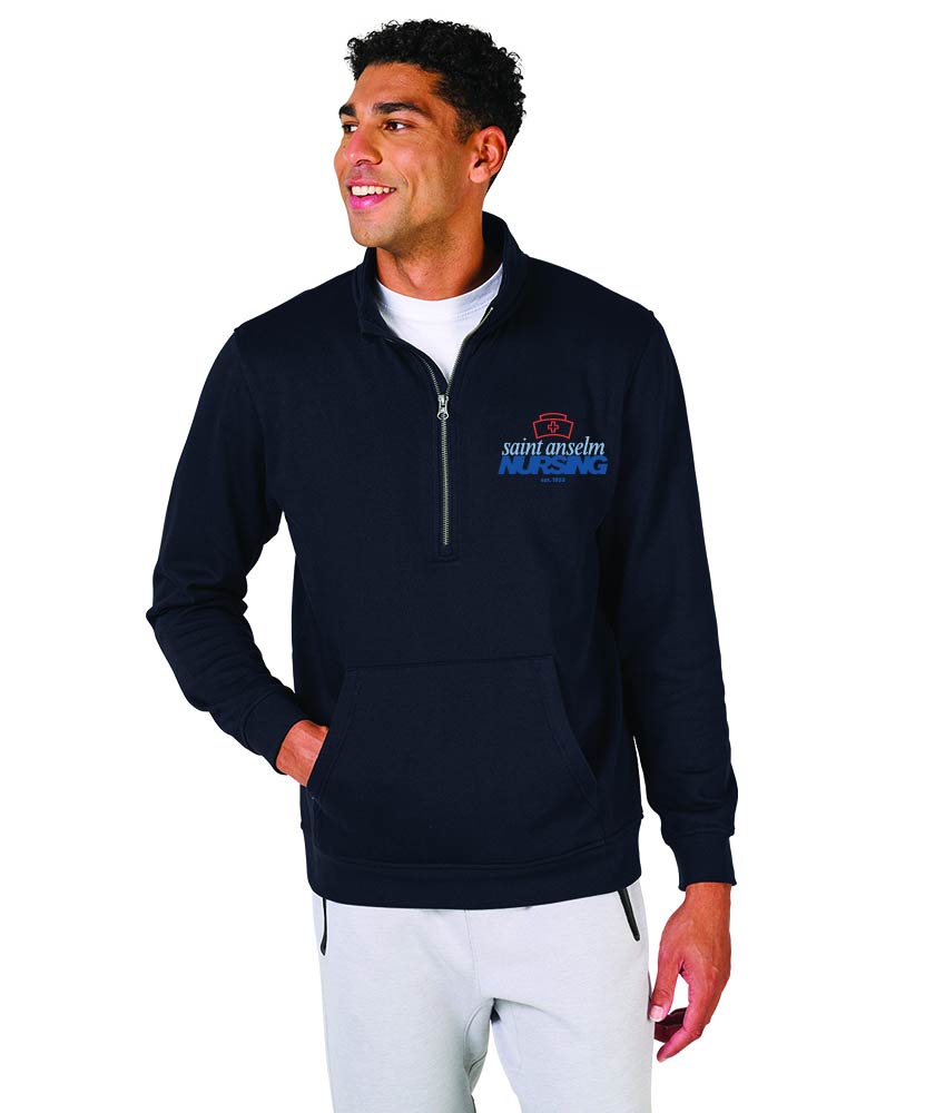 Men's Willow 1/2 Zip Sweatshirt w/choice of Saint Anselm Logo