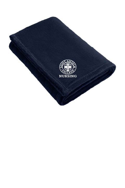 Port Authority ®Ultra Plush Blanket w/ choice of Saint Anselm Nursing Logo