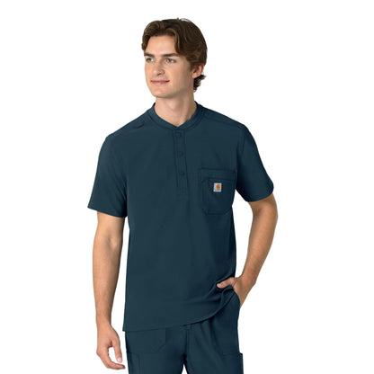 Men's Henley Scrub Top