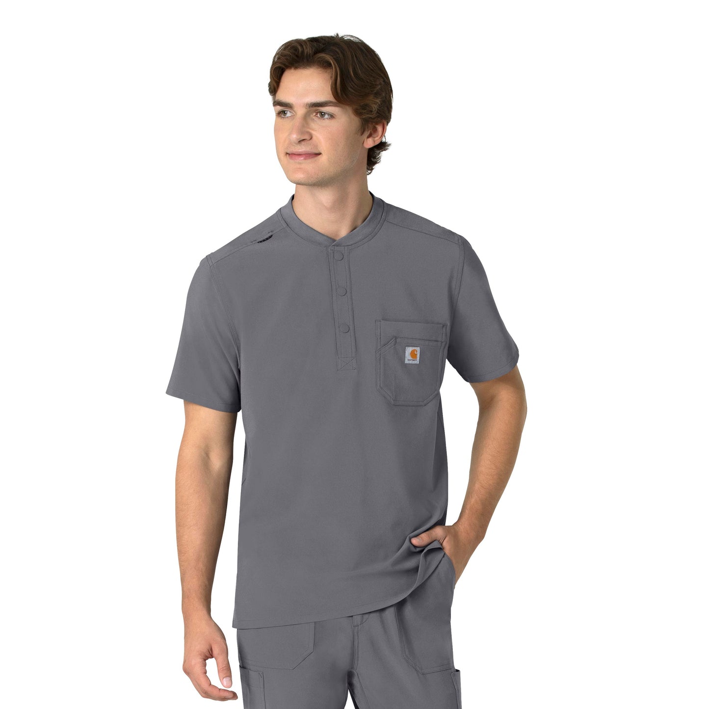 Men's Henley Scrub Top