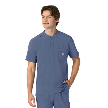 Men's Henley Scrub Top