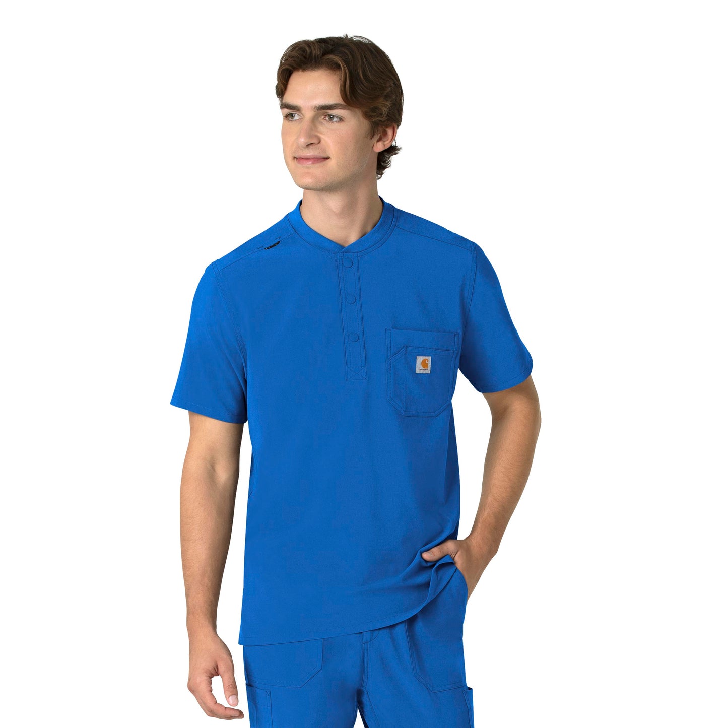 Men's Henley Scrub Top