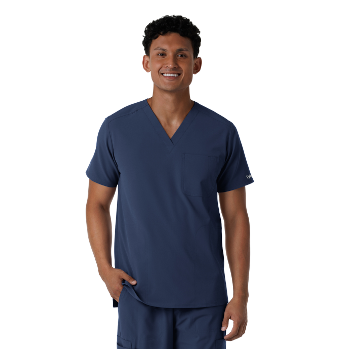Men's Navy V-Neck Top-CCMD