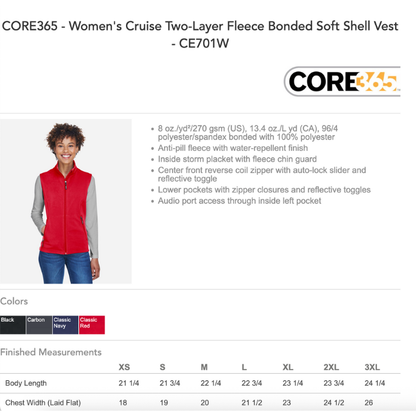 MERRIMACK WOMEN'S FLEECE BONDED SOFT SHELL VEST