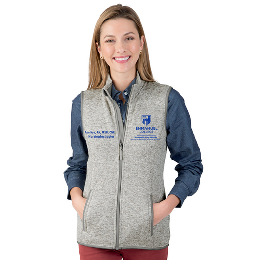 Emmanuel College Women's Faculty Pacific Heathered Vest