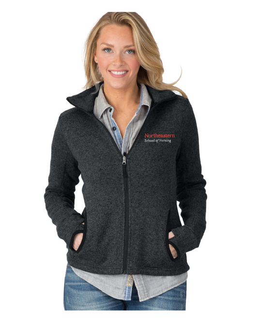 Women's Northeastern Faculty Heathered Fleece Sweater