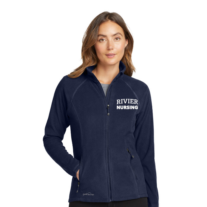 Eddie Bauer® Women's Full-Zip Microfleece Jacket w/ Rivier Nursing Logo
