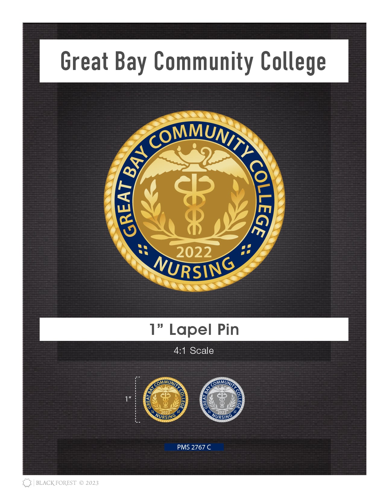 Great Bay CC Nursing Graduation Pin