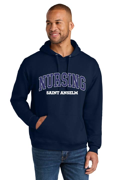 Jerzees Ultimate™ Unisex CVC Ring Spun Crew or Hoodie w/ Saint Anselm Nursing