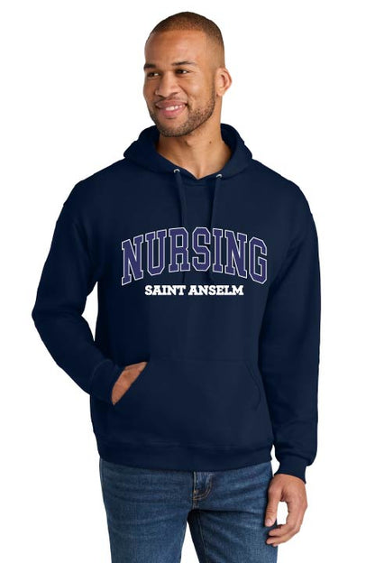 Jerzees Ultimate™ Unisex CVC Ring Spun Crew or Hoodie w/ Saint Anselm Nursing