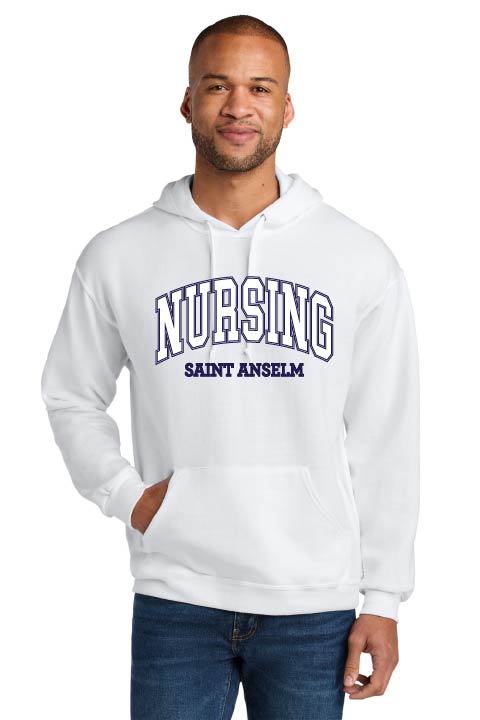 Jerzees Ultimate™ Unisex CVC Ring Spun Crew or Hoodie w/ Saint Anselm Nursing