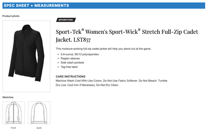 Women's Northeastern Faculty Sport Tek Smooth Fleece Full Zip