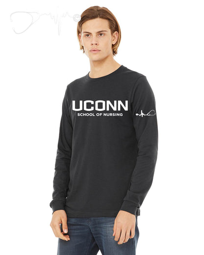 Bella Unisex Tee w/ UCONN logo, Short or Long Sleeve Options (Optional)