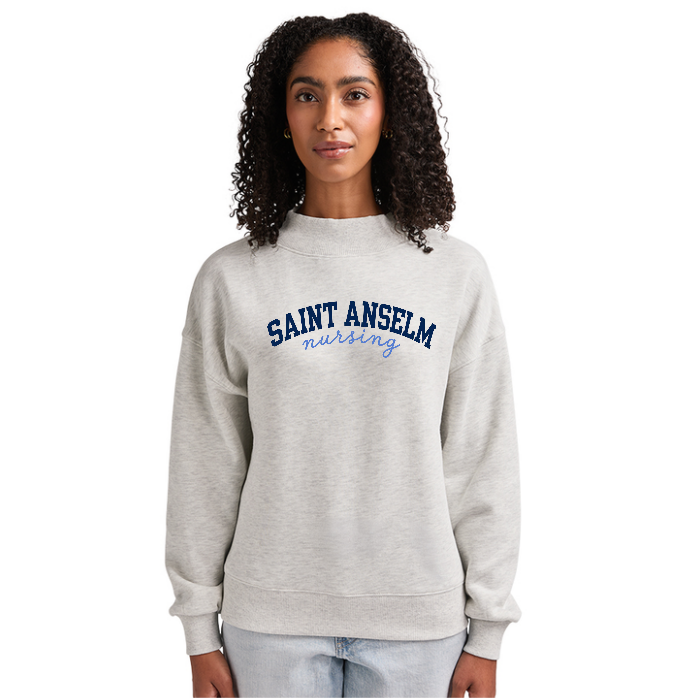 Women's Willow Mock-Neck Sweatshirt w/ Saint Anselm Nursing