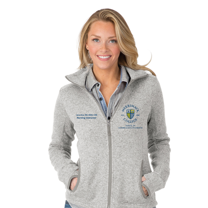 MERRIMACK WOMEN'S HEATHERED FACULTY FLEECE JACKET