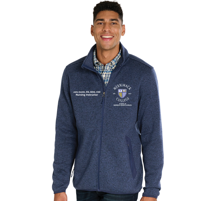 MERRIMACK MEN'S HEATHERED FACULTY FLEECE JACKET