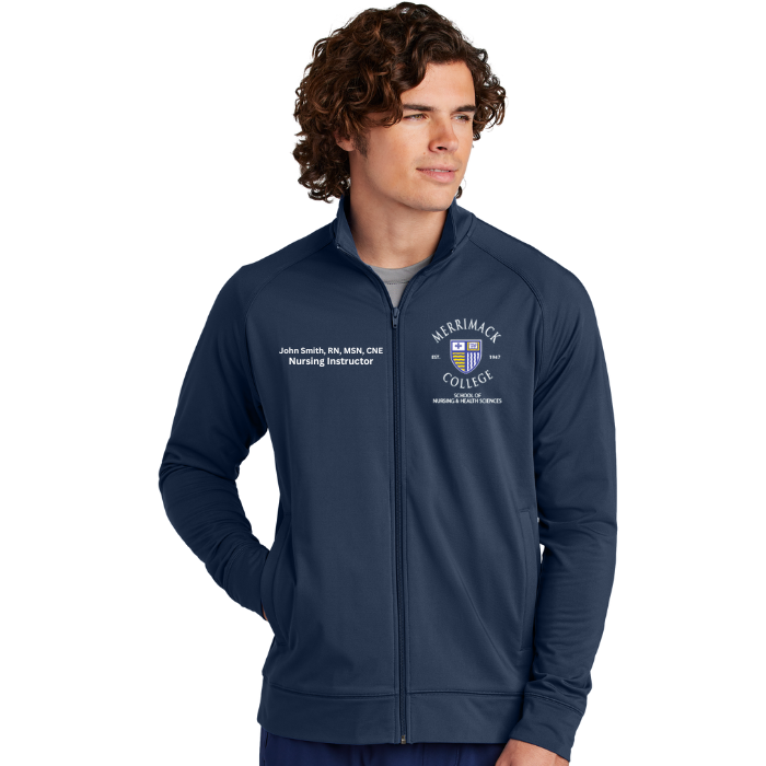 MERRIMACK MEN'S FACULTY SPORT TEK SMOOTH FLEECE JACKET