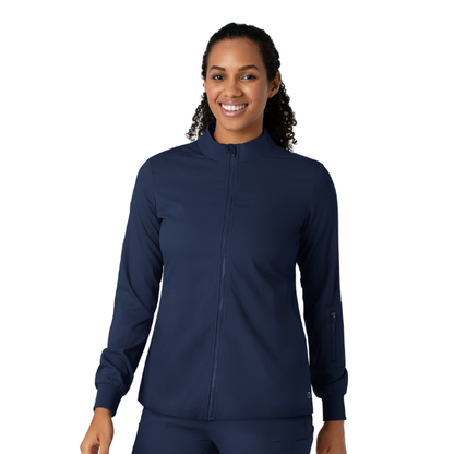 Women's Boundless Warm Up Zip Jacket in Navy