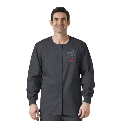 Unisex NHTI Radiation Therapy Embroidered Scrub Jacket