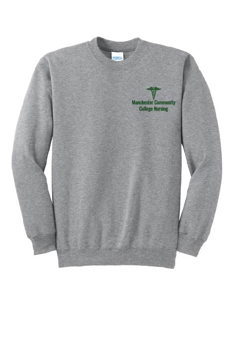 Port & Company® Crewneck Sweatshirt Or Hoodie w/ MCC Caduceus logo