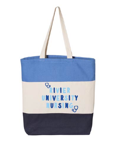 BAGedge Canvas Boat Tote w/ Rivier Nursing logo