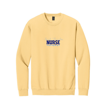 Gildan® Softstyle® Crewneck Sweatshirt w/ Saint Anselm Flower Logo