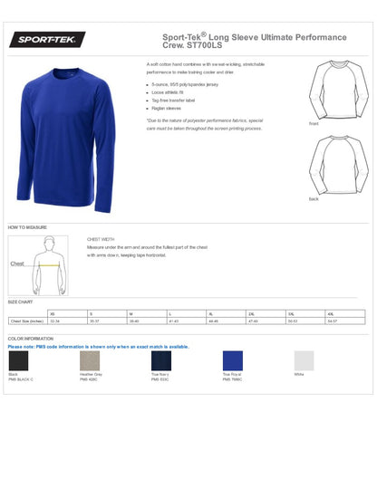Men's Ultimate Performance Long Sleeve Tee-White