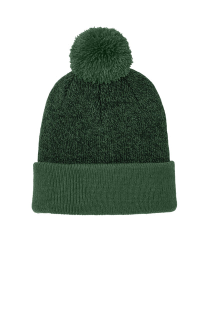 Sport-Tek Heather Pom Beanie w/ MCC Nursing Logo