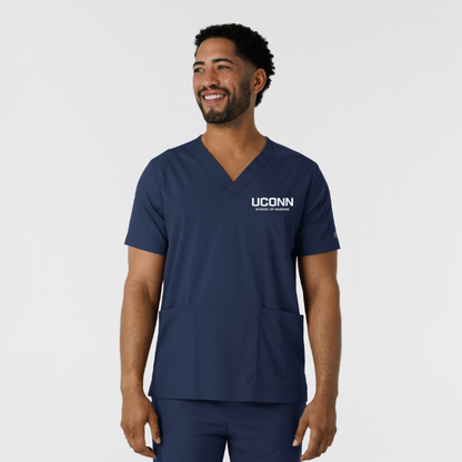 Men's Boundless Multi Pocket Scrub Top w/UCONN logo (Required QTY 2)
