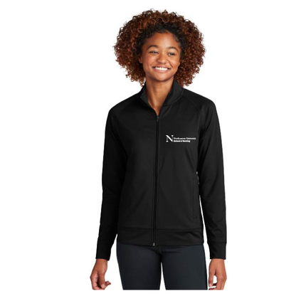 Women's Embroidered Northeastern Nursing Faculty Smooth Full Zip Fleece