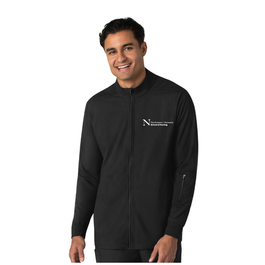Men's Boundless Northeastern Nursing Embroidered Scrub Jacket