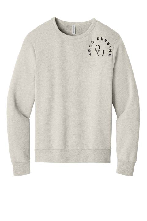 Bella/Canvas Sponge Fleece Crewneck w/ GBCC Nursing Logo