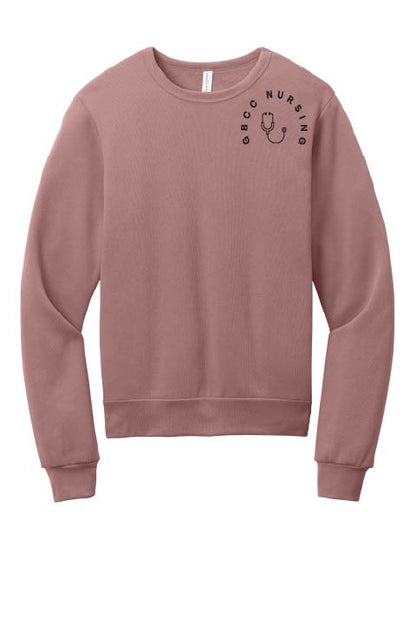 Bella/Canvas Sponge Fleece Crewneck w/ GBCC Nursing Logo