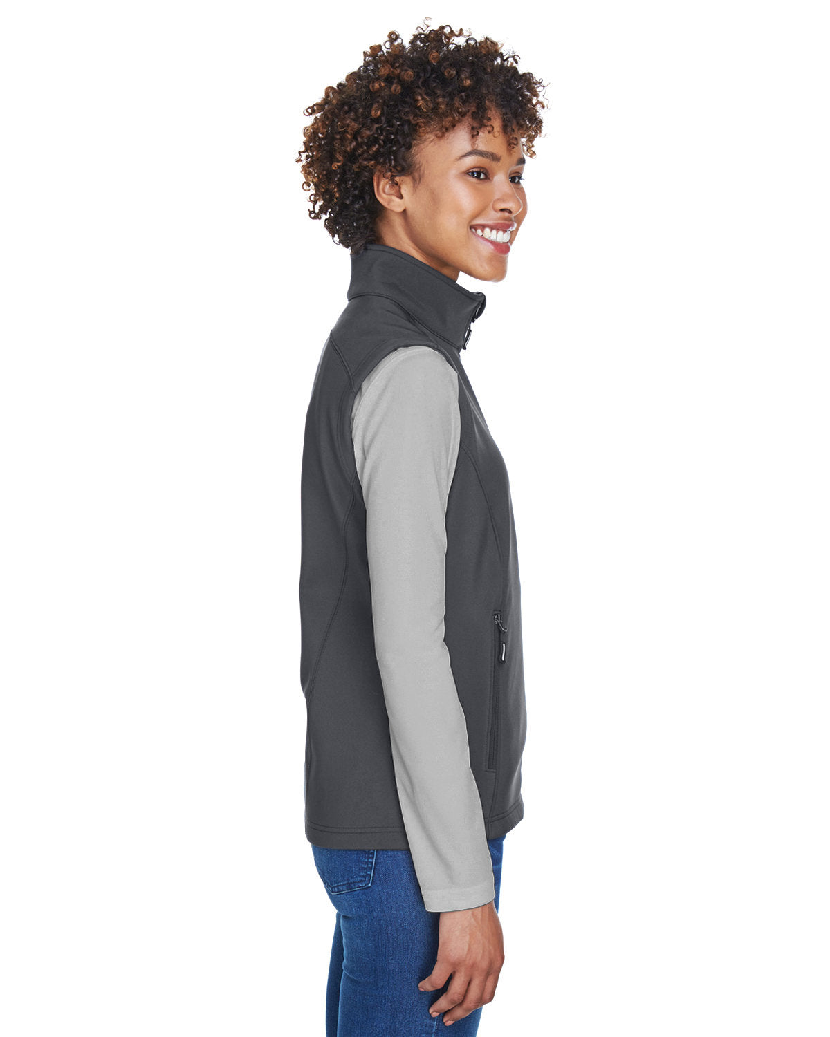 CORE365 Ladies' Cruise Two-Layer Fleece Bonded Soft Shell Vest with UNH logo
