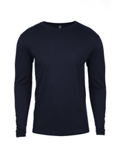 Load image into Gallery viewer, Next Level Navy Long Sleeve Shirt w/ Jean School of Nursing &amp; Health Sciences logo
