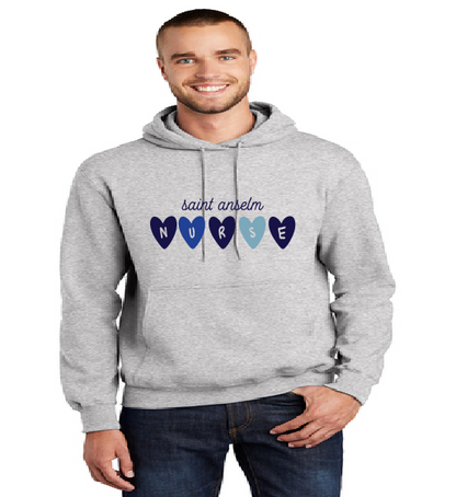 Tee, Crew or Hoodie w/ St Anselm Nurse Heart logo