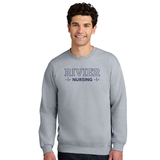 Gildan® Softstyle® Crewneck Sweatshirt w/ Rivier Nursing Logo