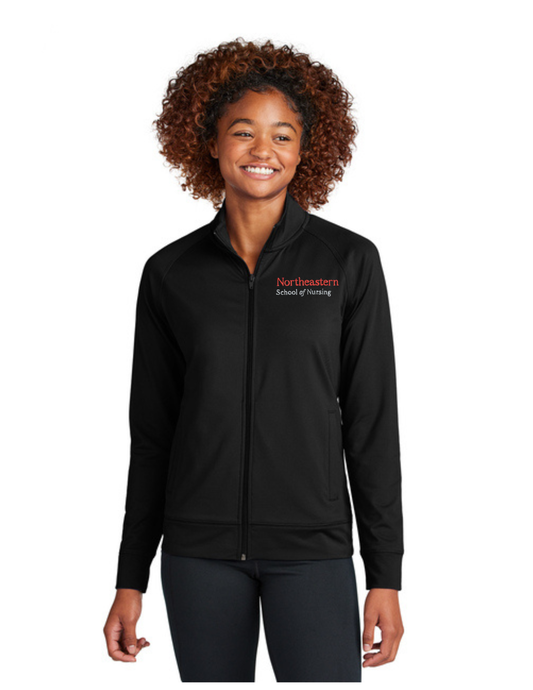 Women's Northeastern Faculty Sport Tek Smooth Fleece Full Zip
