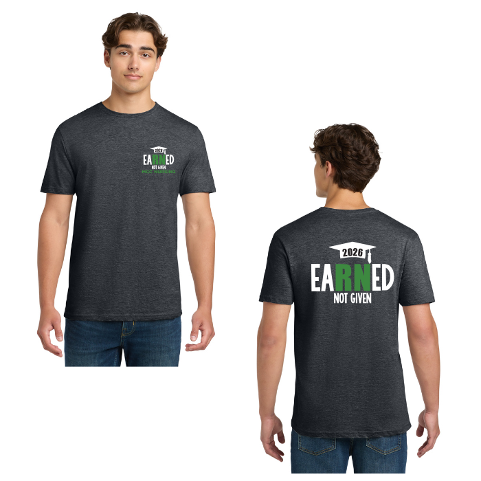 MCC Earned Not Given Short or Long Sleeve Shirt Class of 2026